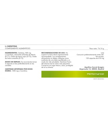 L-Carnitina 500 mg